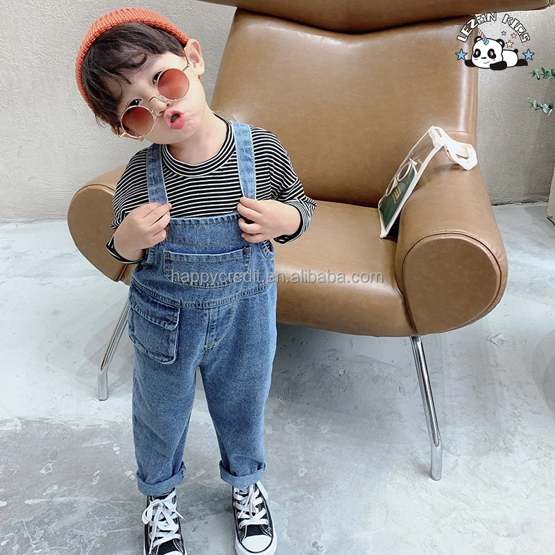 LEZONKIDS - Custom Kids Baby Girls Summer Denim Strap Embroidery  Dress Jumpsuit Short Skirt Clothes